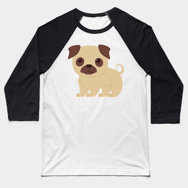 Pug cute dog puppy dog ​​owner Baseball T-Shirt by IDesign23